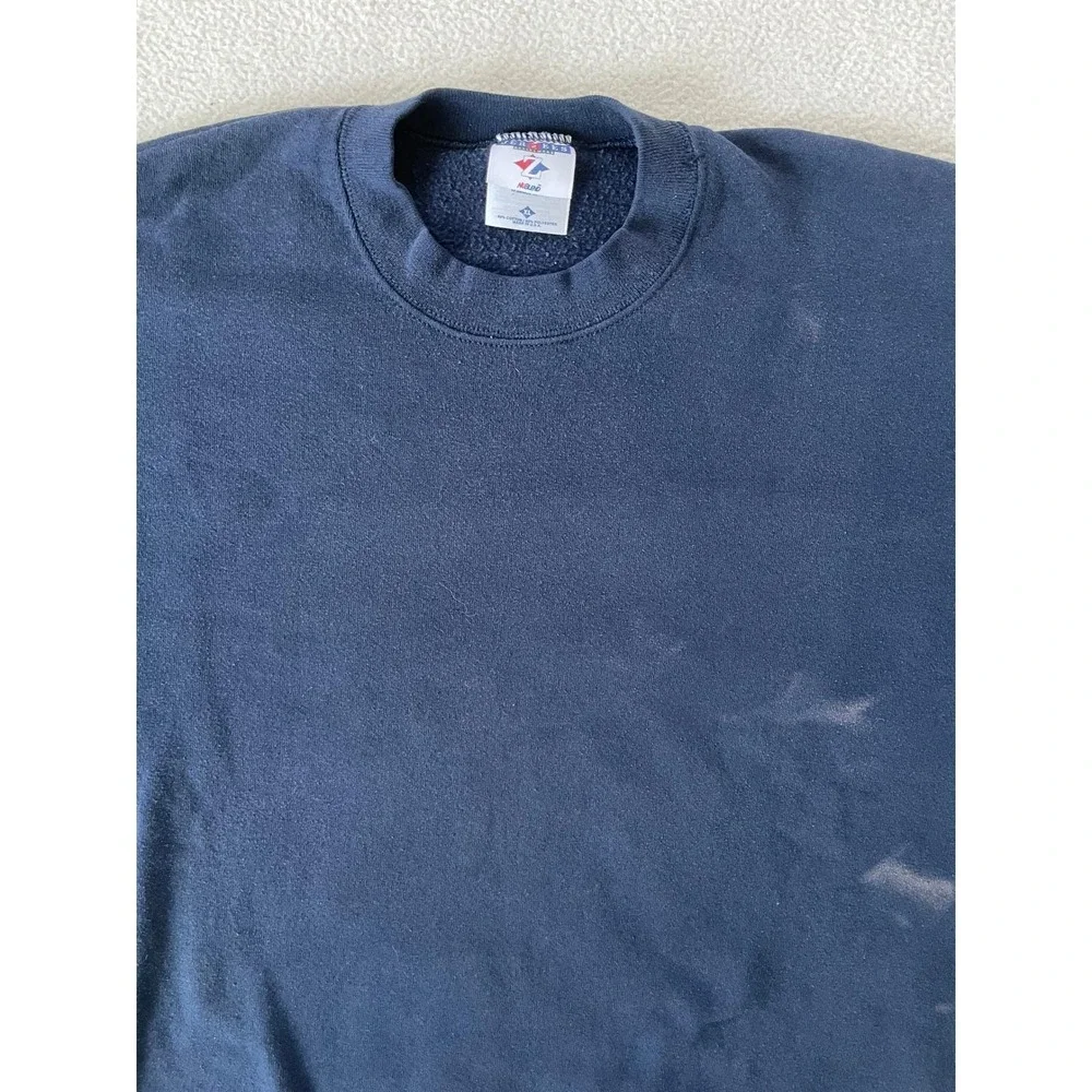 Jerzees Mens Extra Large Sweatshirt Navy Blue Vintage 90s‎ NuBlend Made in USA